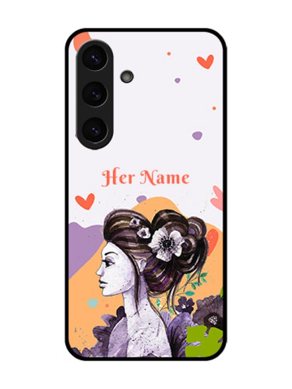 Custom Galaxy S25 Plus 5G Custom Metal Phone Case - Woman And Nature Design
