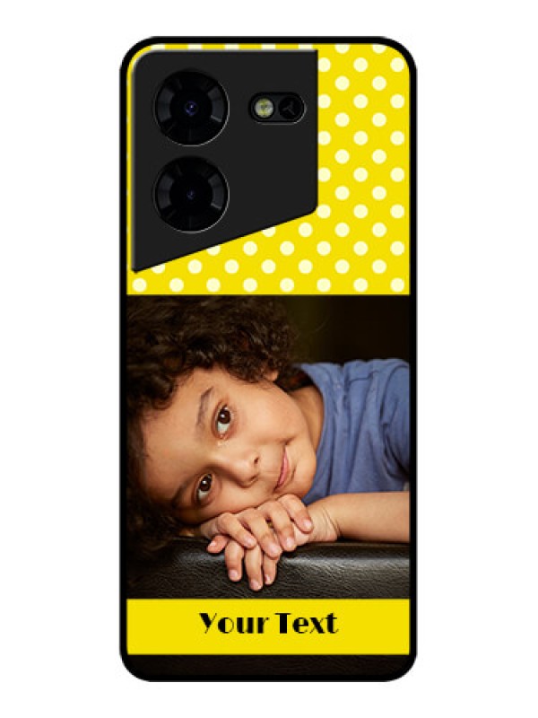 Custom Tecno Pova 5 Pro 5G Custom Metal Phone CaseBright Yellow Case Design