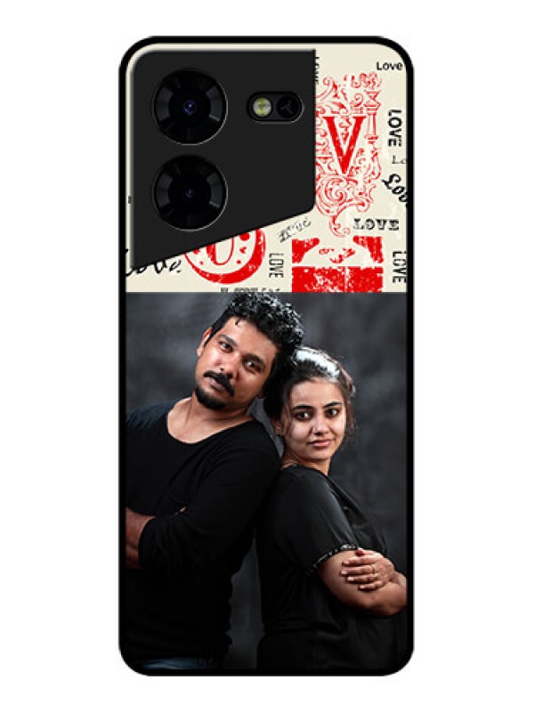 Custom Tecno Pova 5 Pro 5G Custom Metal Phone CaseTrendy Love Design Case