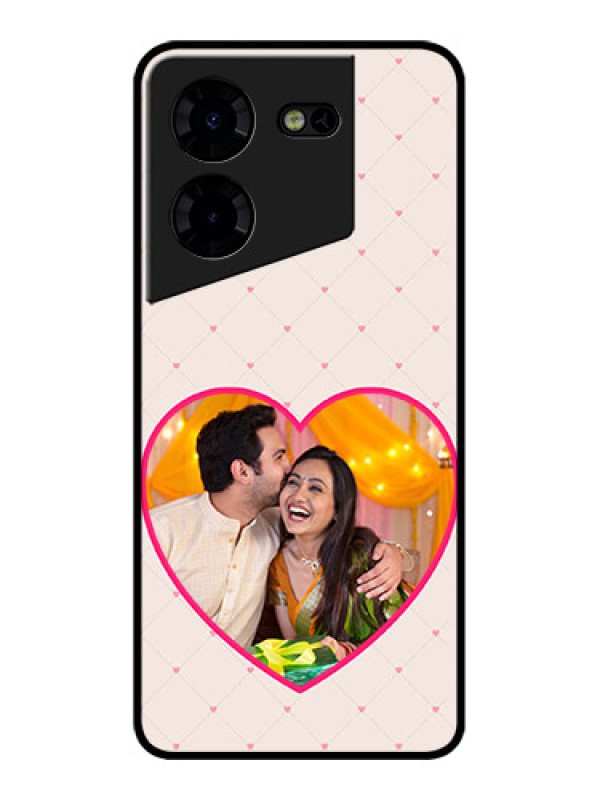 Custom Tecno Pova 5 Pro 5G Custom Metal Phone CaseHeart Shape Design