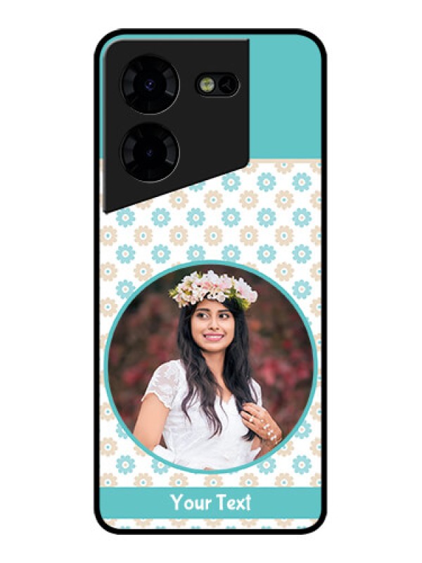 Custom Tecno Pova 5 Pro 5G Custom Metal Phone CaseBeautiful Flowers Design