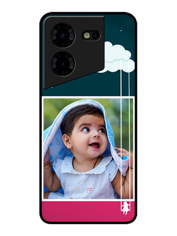 Custom Tecno Pova 5 Pro 5G Custom Metal Phone CaseCute Girl With Cloud Design