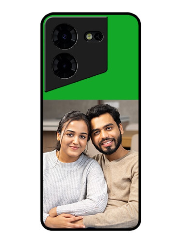 Custom Tecno Pova 5 Pro 5G Custom Metal Phone CaseGreen Pattern Design