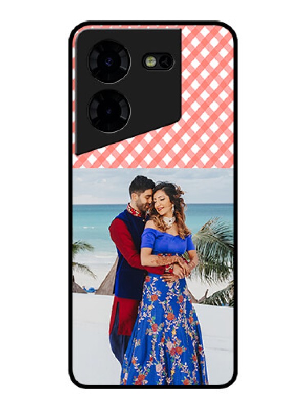 Custom Tecno Pova 5 Pro 5G Custom Metal Phone CasePink Pattern Design