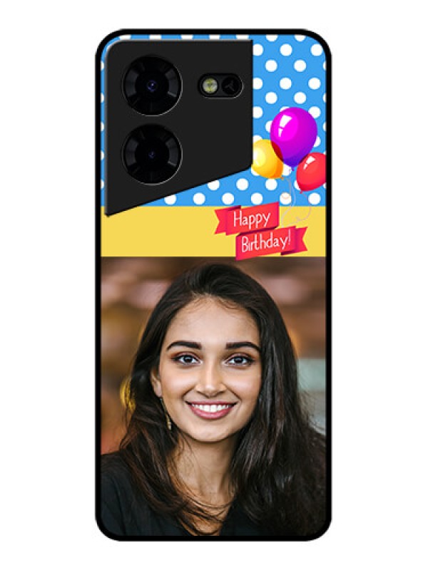 Custom Tecno Pova 5 Pro 5G Custom Metal Phone CaseHappy Birthday Design
