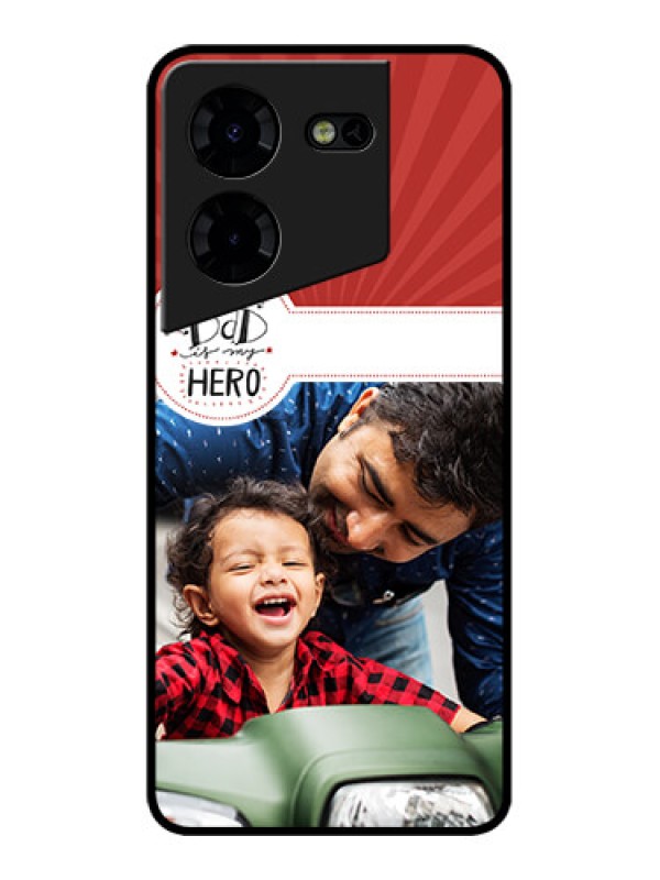 Custom Tecno Pova 5 Pro 5G Custom Metal Phone CaseMy Dad Hero Design