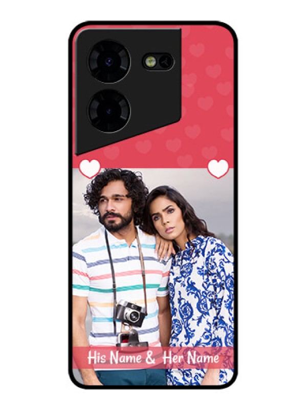 Custom Tecno Pova 5 Pro 5G Custom Metal Phone CaseSimple Love Design