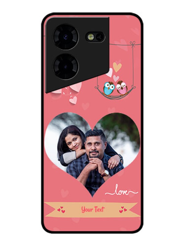 Custom Tecno Pova 5 Pro 5G Custom Metal Phone CasePeach Color Love Design