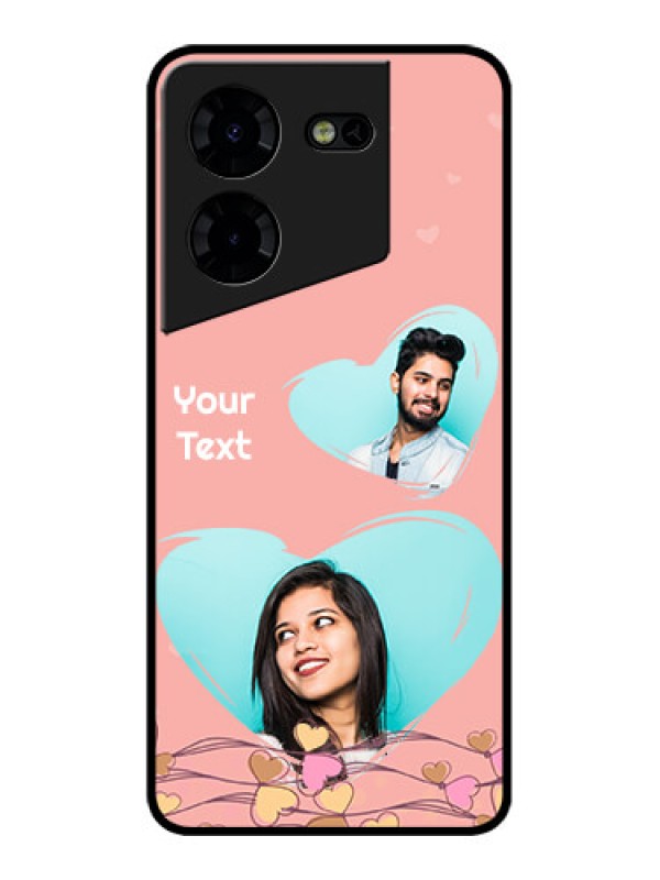 Custom Tecno Pova 5 Pro 5G Custom Metal Phone CaseLove Doodle Design