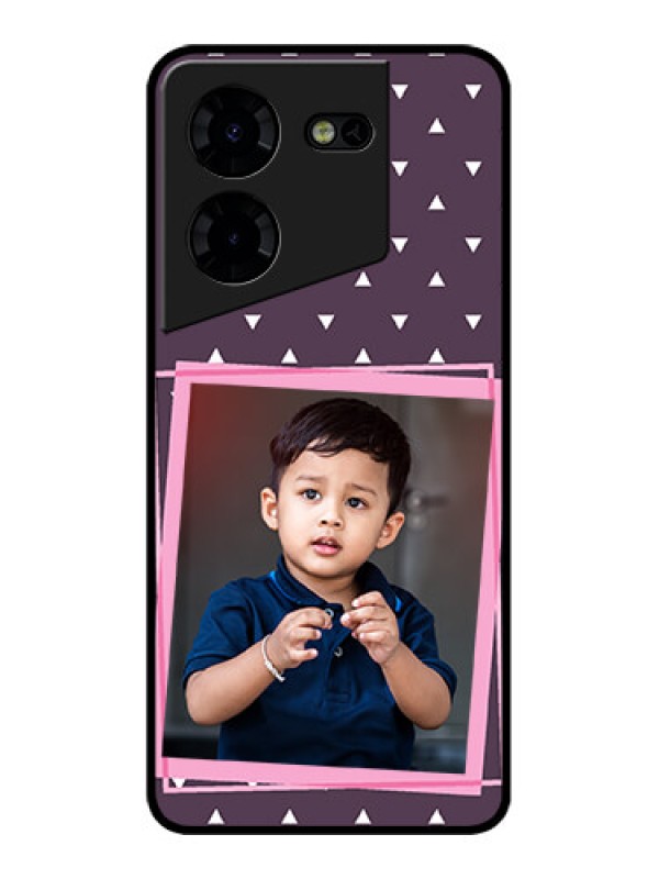 Custom Tecno Pova 5 Pro 5G Custom Metal Phone CaseTriangle Pattern Dotted Design