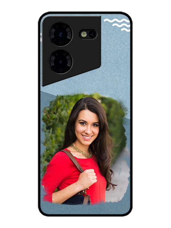 Custom Tecno Pova 5 Pro 5G Custom Metal Phone CaseGrunge Line Art Design