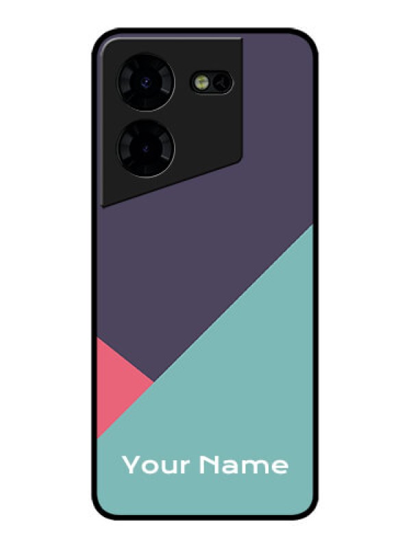 Custom Tecno Pova 5 Pro 5G Custom Metal Phone CaseTri Color Abstract Design