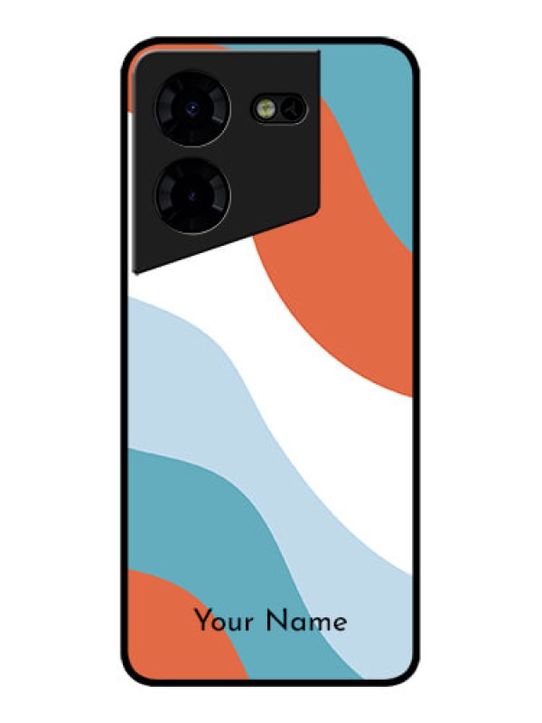 Custom Tecno Pova 5 Pro 5G Custom Metal Phone CaseColoured Waves Design