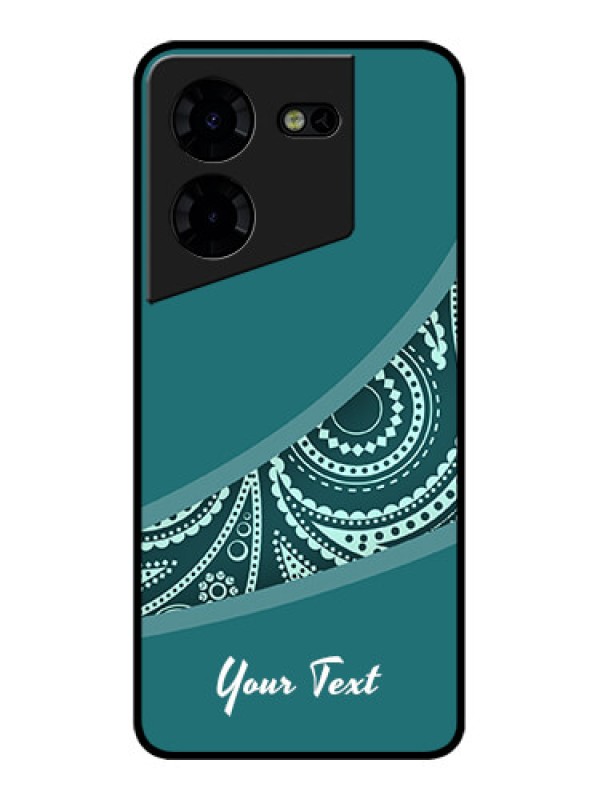 Custom Tecno Pova 5 Pro 5G Custom Metal Phone CaseSemi Visible Floral Design
