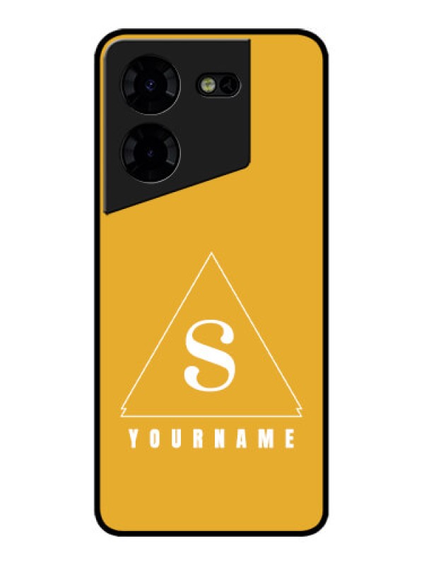 Custom Tecno Pova 5 Pro 5G Custom Metal Phone CaseSimple Triangle Design