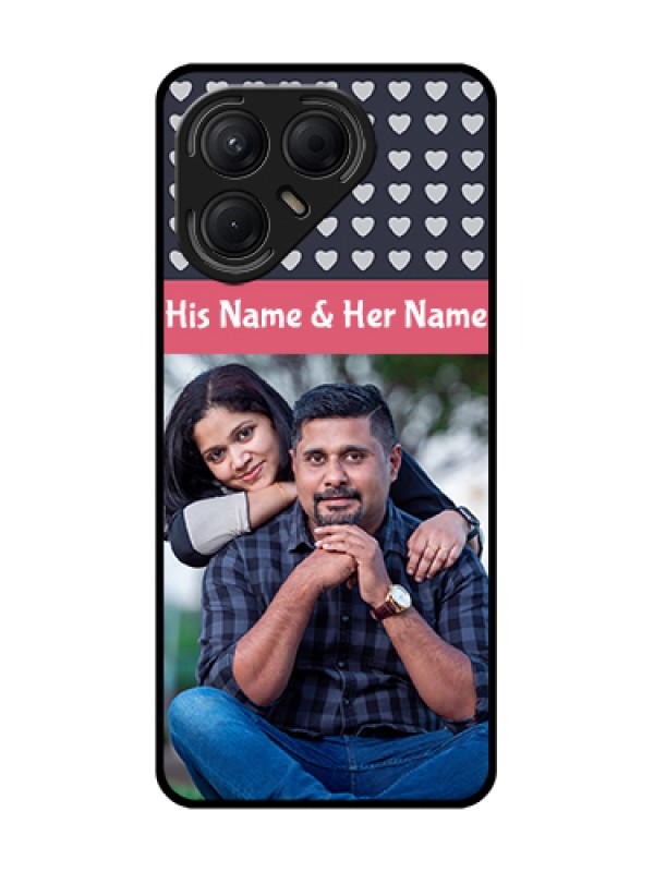 Custom Tecno Pova 7 5G Custom Metal Phone Case - Love Symbols Design