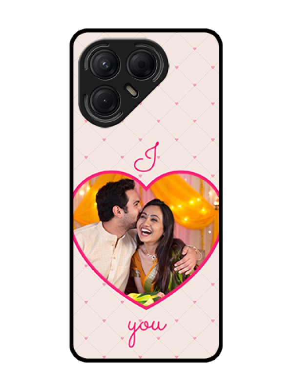 Custom Tecno Pova 7 5G Custom Metal Phone Case - Heart Shape Design