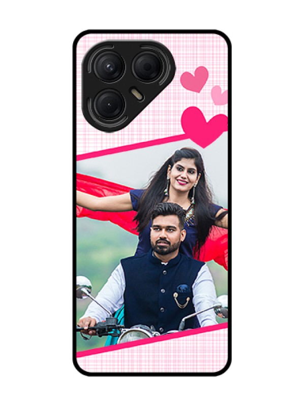 Custom Tecno Pova 7 5G Custom Metal Phone Case - Love Shape Heart Design