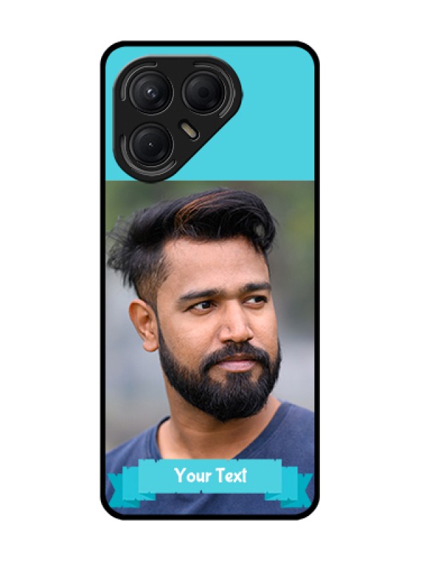 Custom Tecno Pova 7 5G Custom Metal Phone Case - Blue Color Design