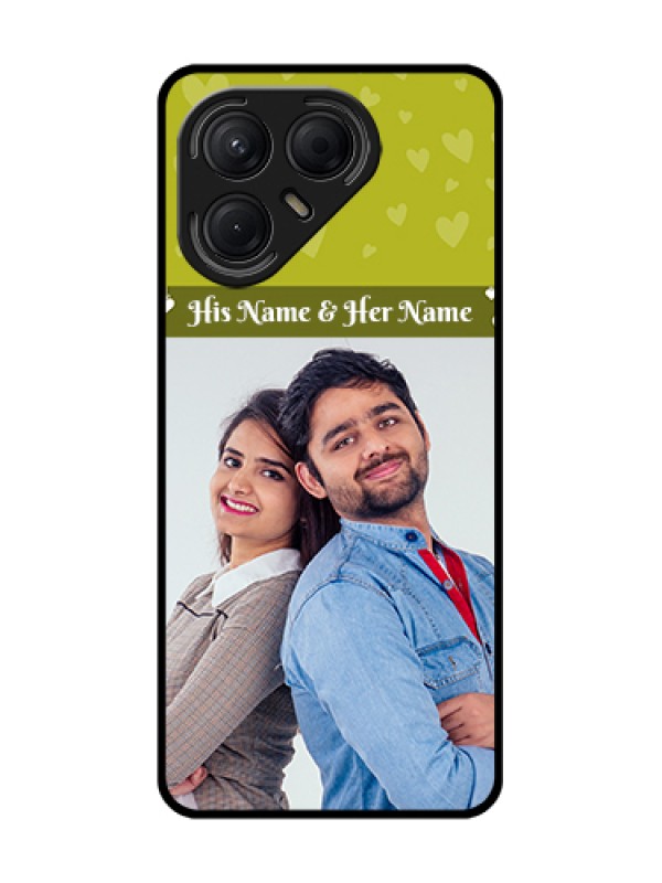 Custom Tecno Pova 7 5G Custom Metal Phone Case - You & Me Heart Design