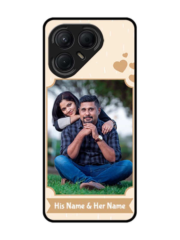 Custom Tecno Pova 7 5G Custom Metal Phone Case - With Confetti Love Design