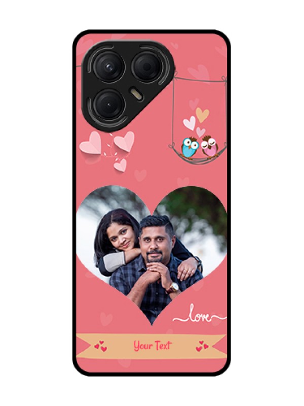 Custom Tecno Pova 7 5G Custom Metal Phone Case - Peach Color Love Design