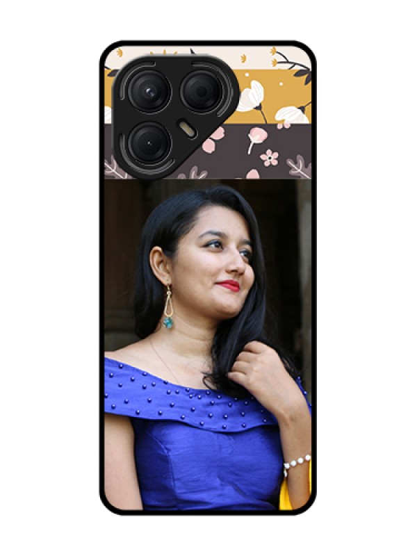 Custom Tecno Pova 7 5G Custom Metal Phone Case - Stylish Floral Design