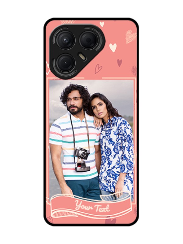 Custom Tecno Pova 7 5G Custom Metal Phone Case - Love Doodle Art Design