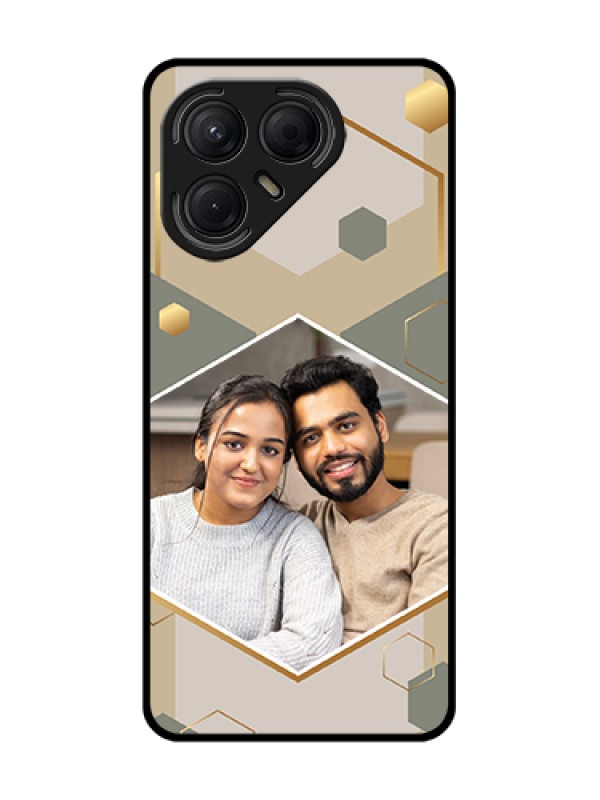 Custom Tecno Pova 7 5G Custom Metal Phone Case - Stylish Hexagon Pattern Design