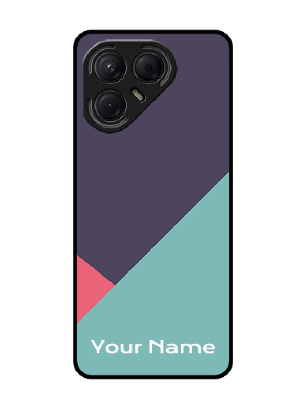 Custom Tecno Pova 7 5G Custom Metal Phone Case - Tri Color Abstract Design