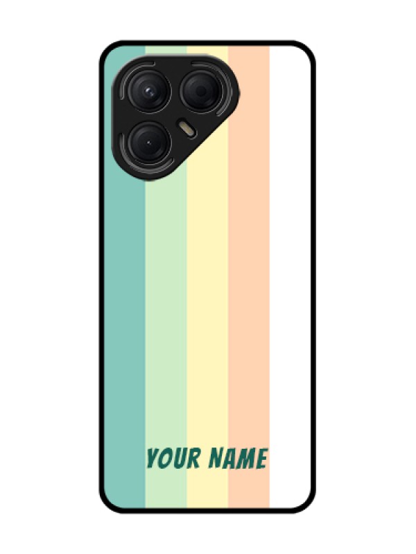 Custom Tecno Pova 7 5G Custom Metal Phone Case - Multi - Colour Stripes Design
