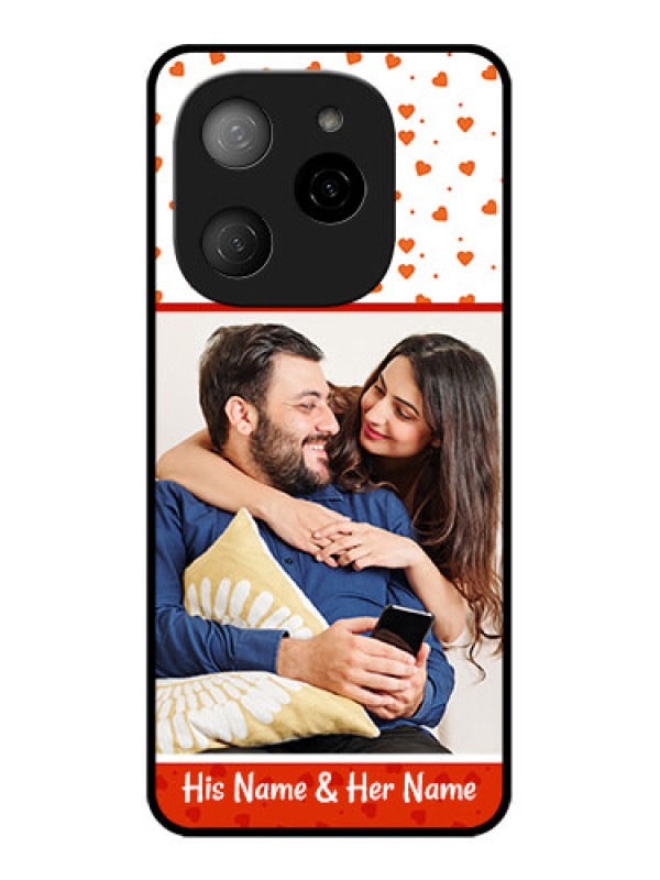 Custom Tecno Spark 20 Pro 5G Custom Metal Phone CaseOrange Love Symbol Design