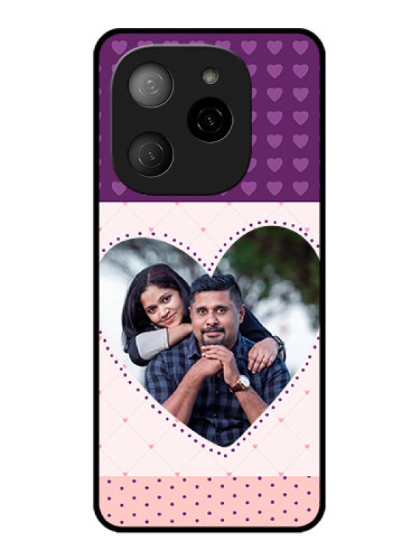 Custom Tecno Spark 20 Pro 5G Custom Metal Phone CaseViolet Love Dots Design