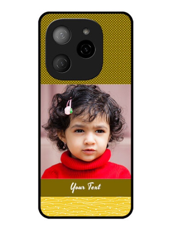 Custom Tecno Spark 20 Pro 5G Custom Metal Phone CaseSimple Green Color Design