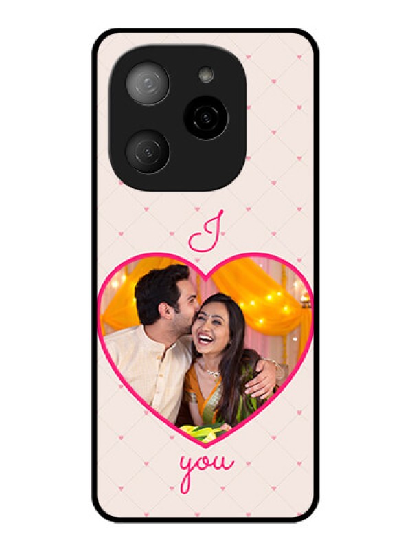 Custom Tecno Spark 20 Pro 5G Custom Metal Phone CaseHeart Shape Design