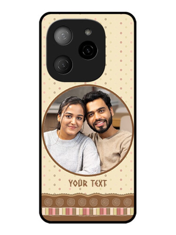 Custom Tecno Spark 20 Pro 5G Custom Metal Phone CaseBrown Dotted Mobile Case Design