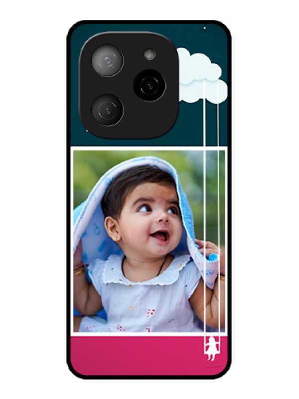 Custom Tecno Spark 20 Pro 5G Custom Metal Phone CaseCute Girl With Cloud Design