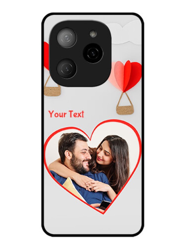 Custom Tecno Spark 20 Pro 5G Custom Metal Phone CaseParachute Love Design