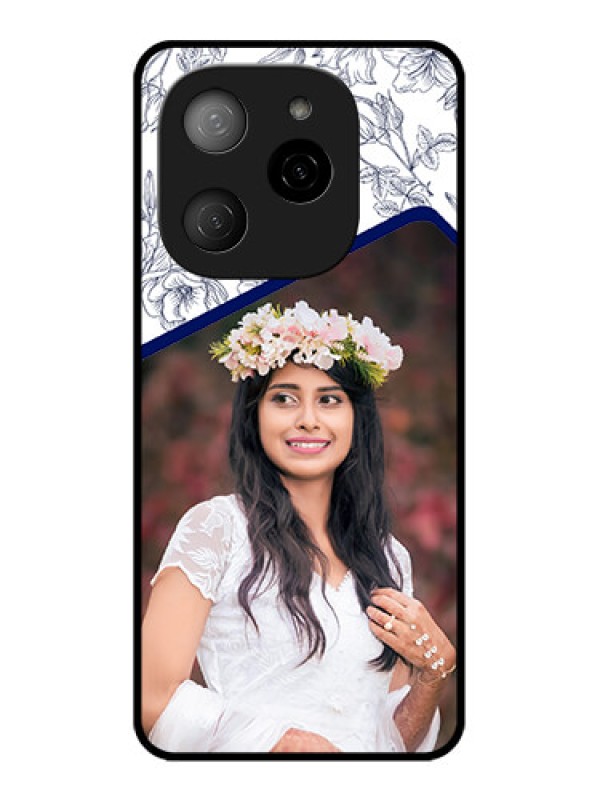 Custom Tecno Spark 20 Pro 5G Custom Metal Phone CaseClassy Floral Design