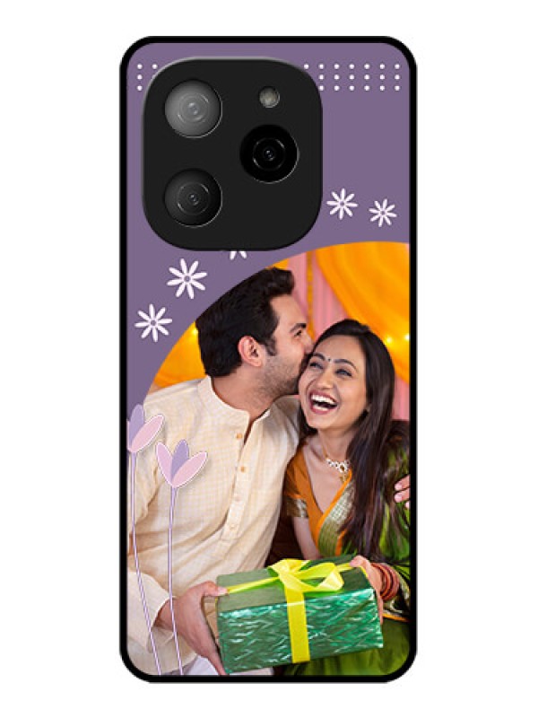 Custom Tecno Spark 20 Pro 5G Custom Metal Phone CaseLavender Flowers Design