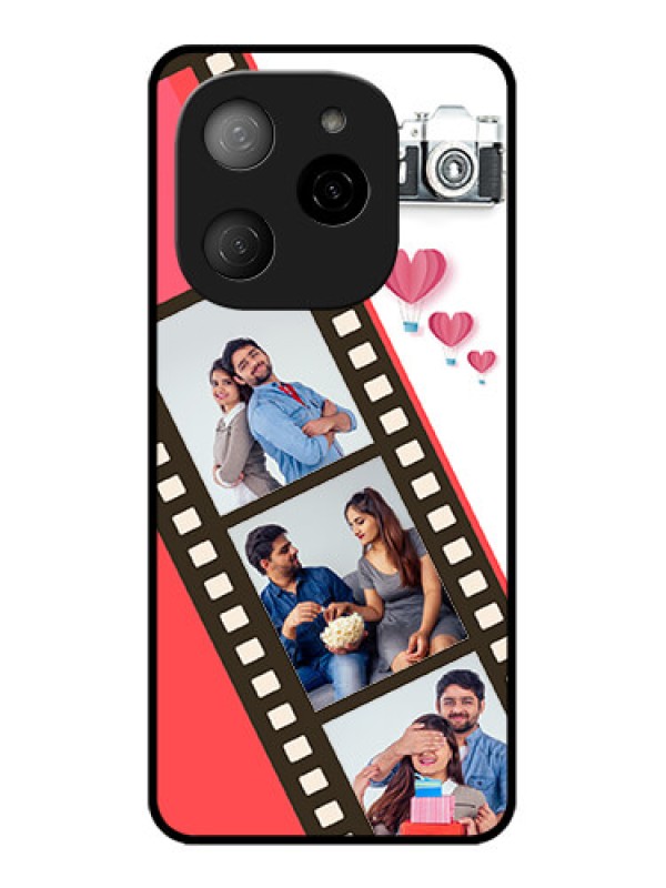 Custom Tecno Spark 20 Pro 5G Custom Metal Phone Case3 Image Holder With Film Reel