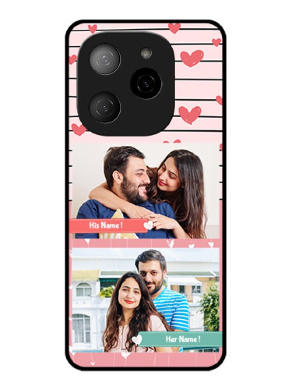Custom Tecno Spark 20 Pro 5G Custom Metal Phone CasePhoto With Heart Design