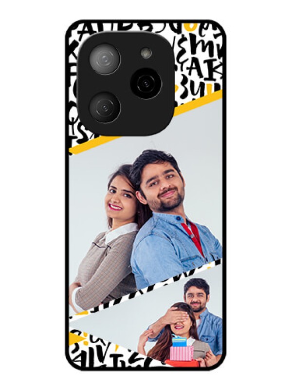 Custom Tecno Spark 20 Pro 5G Custom Metal Phone CaseLetters Pattern Design
