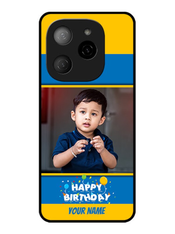 Custom Tecno Spark 20 Pro 5G Custom Metal Phone CaseBirthday Wishes Design