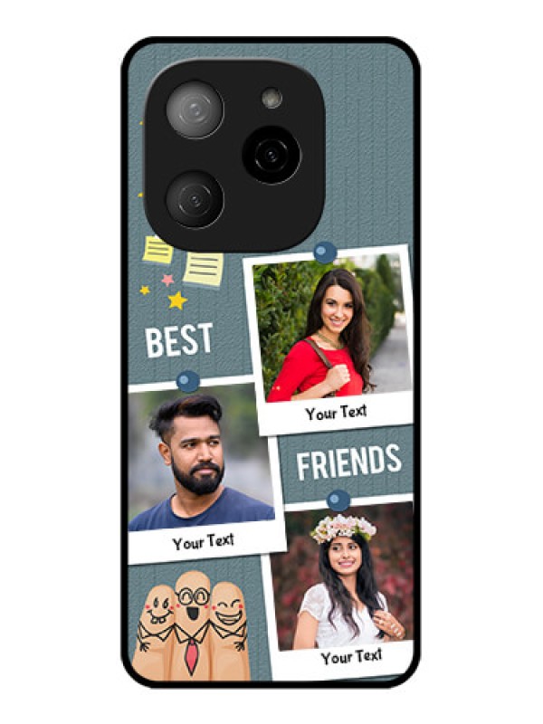 Custom Tecno Spark 20 Pro 5G Custom Metal Phone CaseSticky Frames And Friendship Design