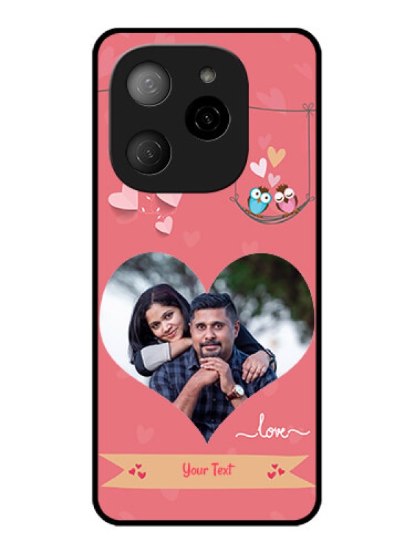 Custom Tecno Spark 20 Pro 5G Custom Metal Phone CasePeach Color Love Design