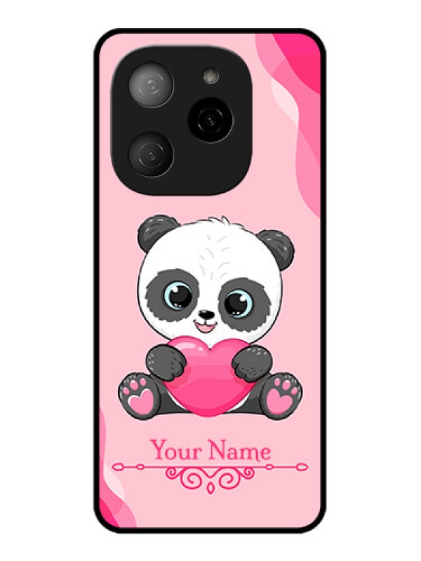 Custom Tecno Spark 20 Pro 5G Custom Metal Phone CaseCute Panda Design