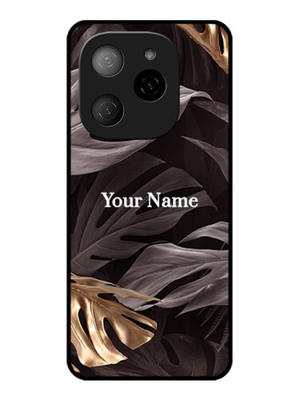 Custom Tecno Spark 20 Pro 5G Custom Metal Phone CaseWild Leaves Digital Paint Design