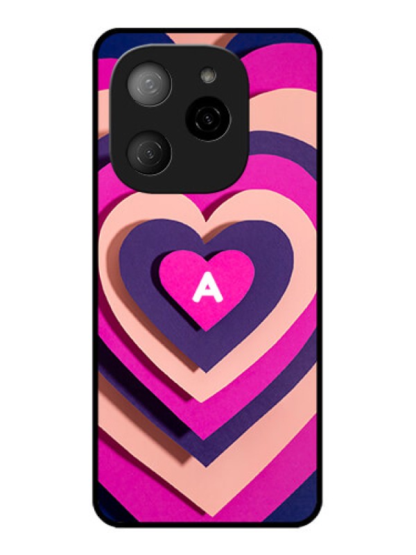 Custom Tecno Spark 20 Pro 5G Custom Metal Phone CaseCute Heart Pattern Design