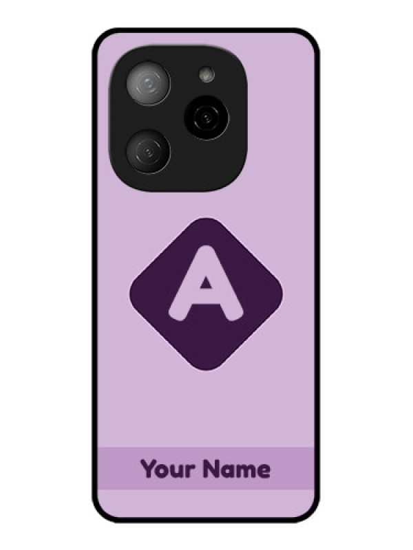 Custom Tecno Spark 20 Pro 5G Custom Metal Phone CaseCustom Letter In Curved Badge Design